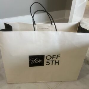 Saks Fifth Avenue Empty Paper Gift Bag 16” X 12”